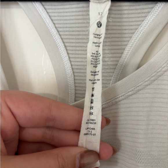 lululemon athletica White and Orange Tennessee Tank Top - Picture 4 of 6